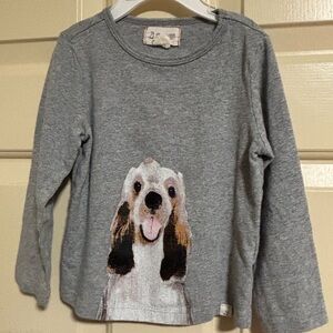 Me & Henry - Gray Kids Shirt with Dog Print